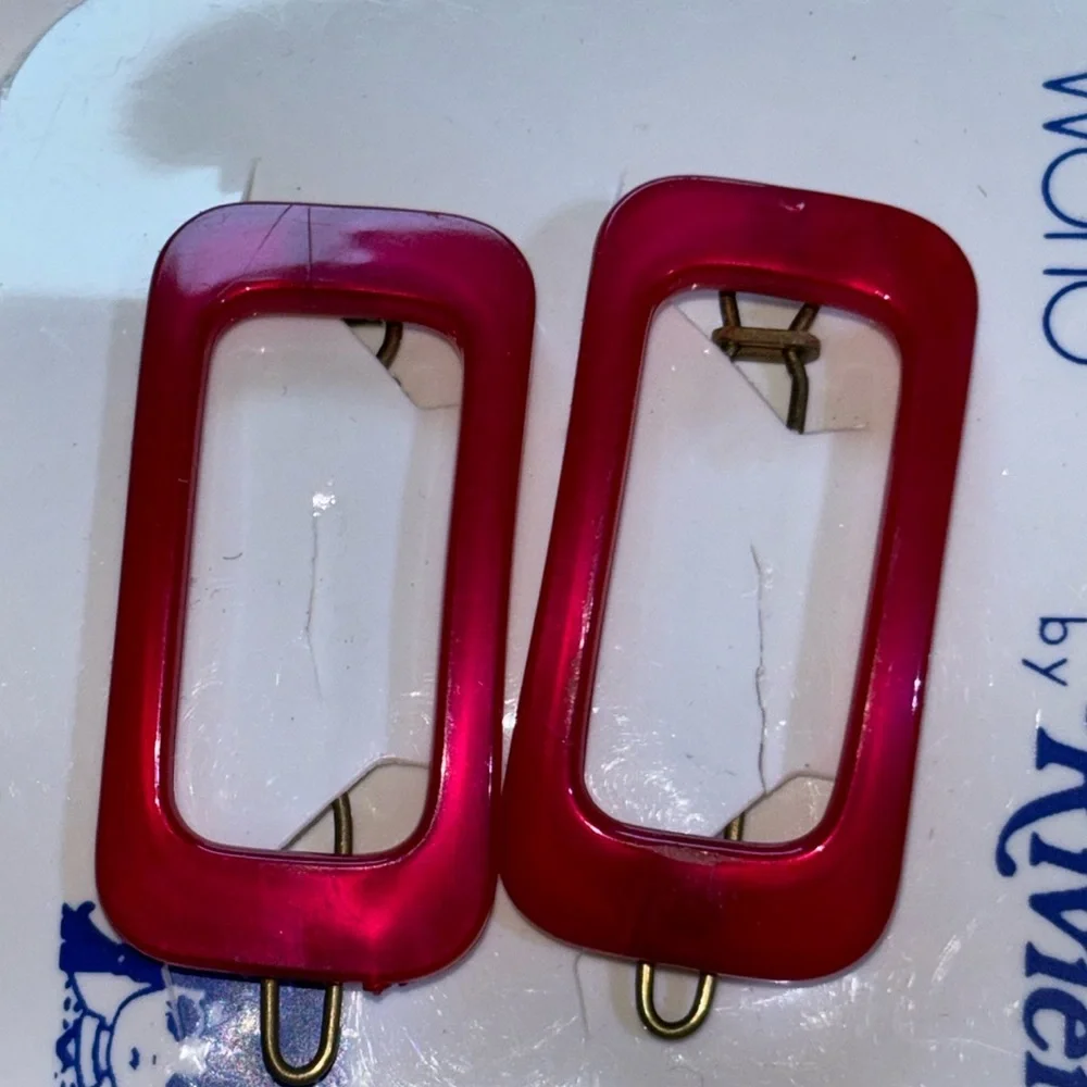 Young World Barrettes Set of Two new old Stock 1980s Girls Plastic Barrettes